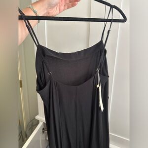 NWT Haight Side Slit Black Dress Low Back
